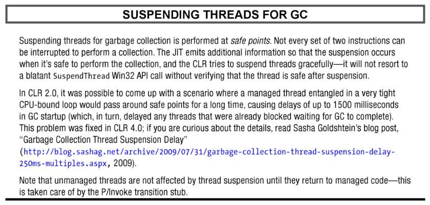 Suspending Threads for GC